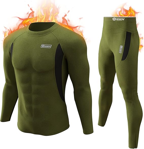 Warme thermisch ondergoed set voor heren, de perfecte winteruitrusting.