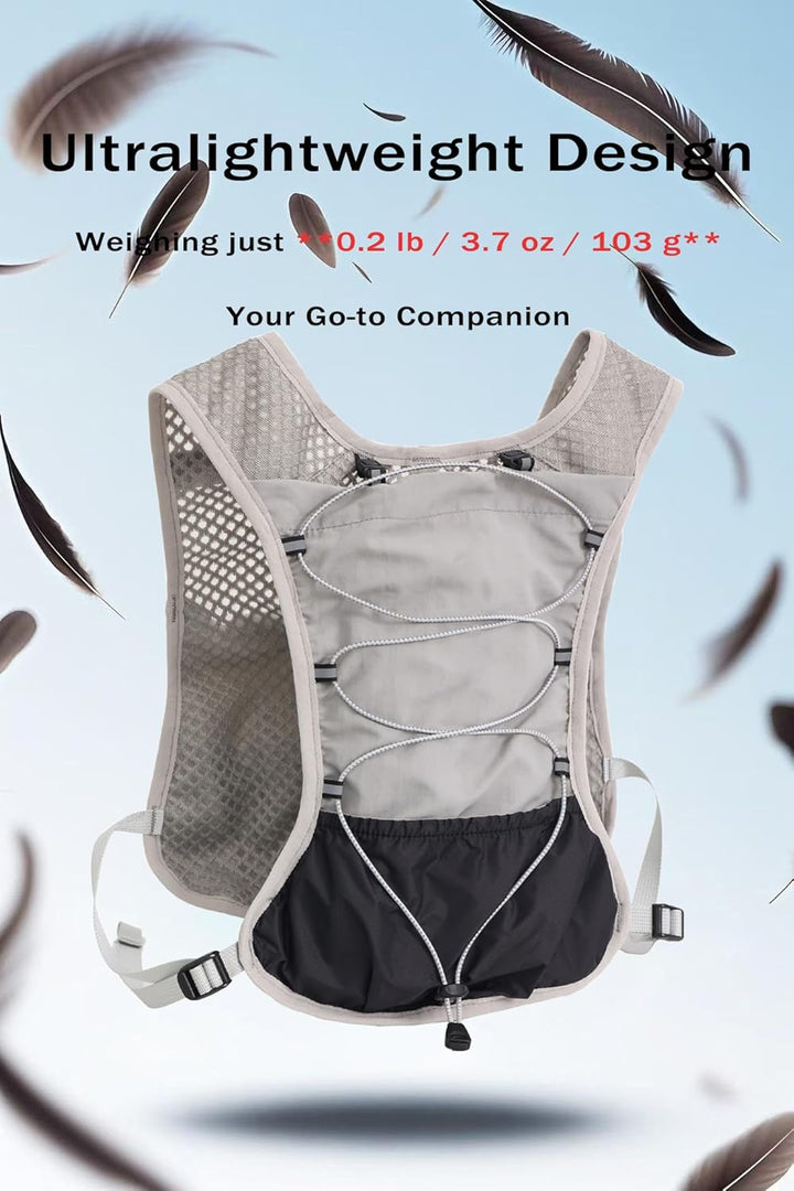 Unisex lichtgewicht sportvest met 2 liter waterzak, ideaal voor trailrunning.