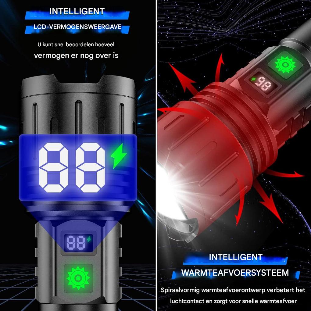 Multifunctionele LED zaklamp voor tactische doeleinden, kamperen en heldere verlichting.
