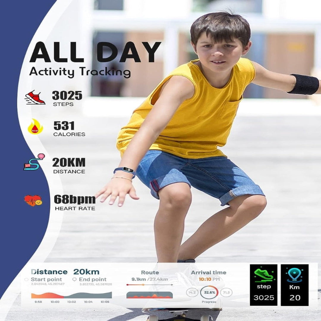 Kinder smartwatch Viona: volgt activiteit, fitness & gezondheid. Perfect voor actieve kinderen.