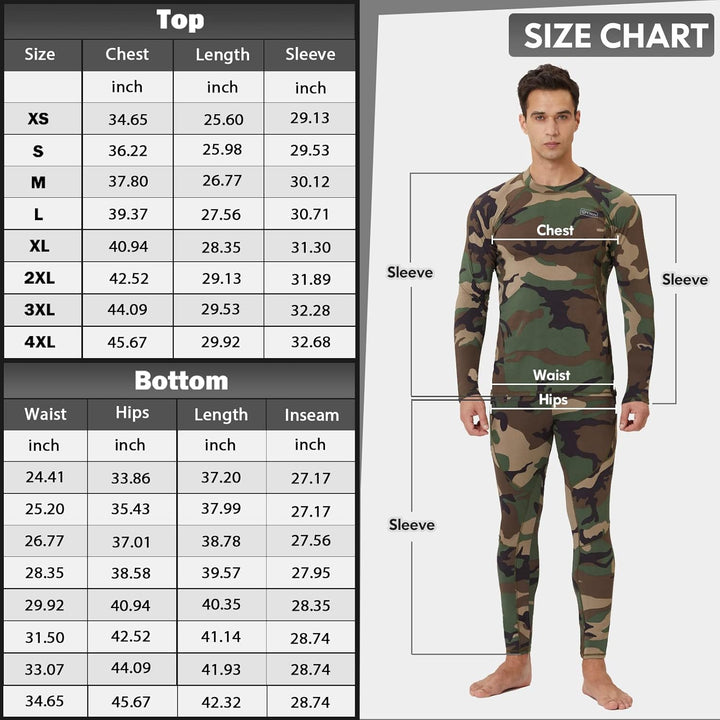 Complete thermokleding set voor heren, perfect voor koud weer.