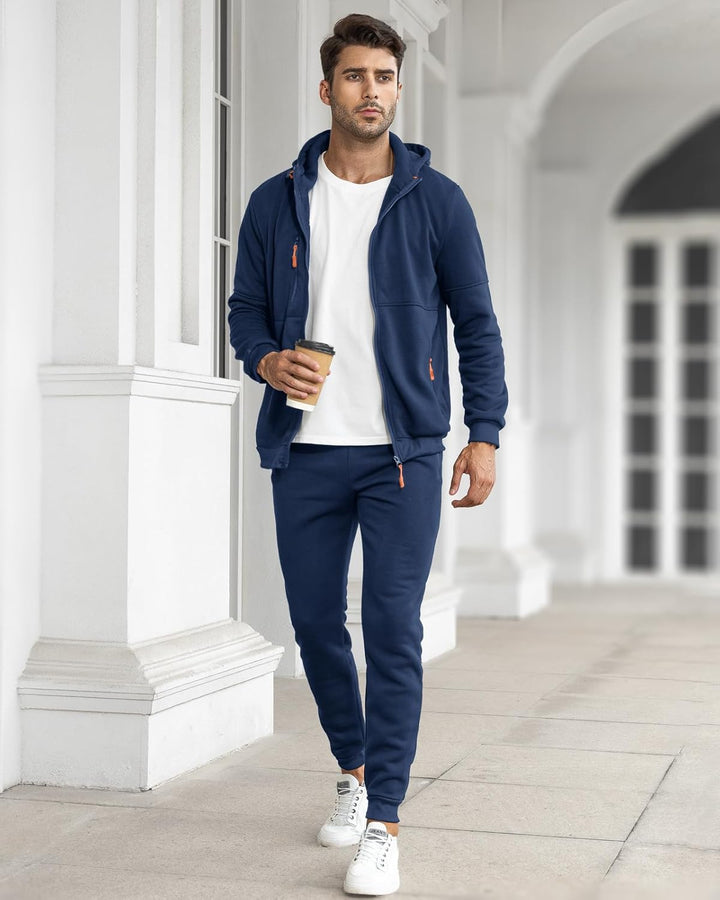 Hoogwaardig heren sportset; comfortabel en duurzaam voor dagelijks en sportief gebruik.