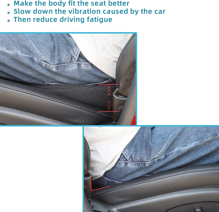 Verhogend zitkussen voor de auto; helpt volwassenen voor een ergonomische en veilige rijpositie.