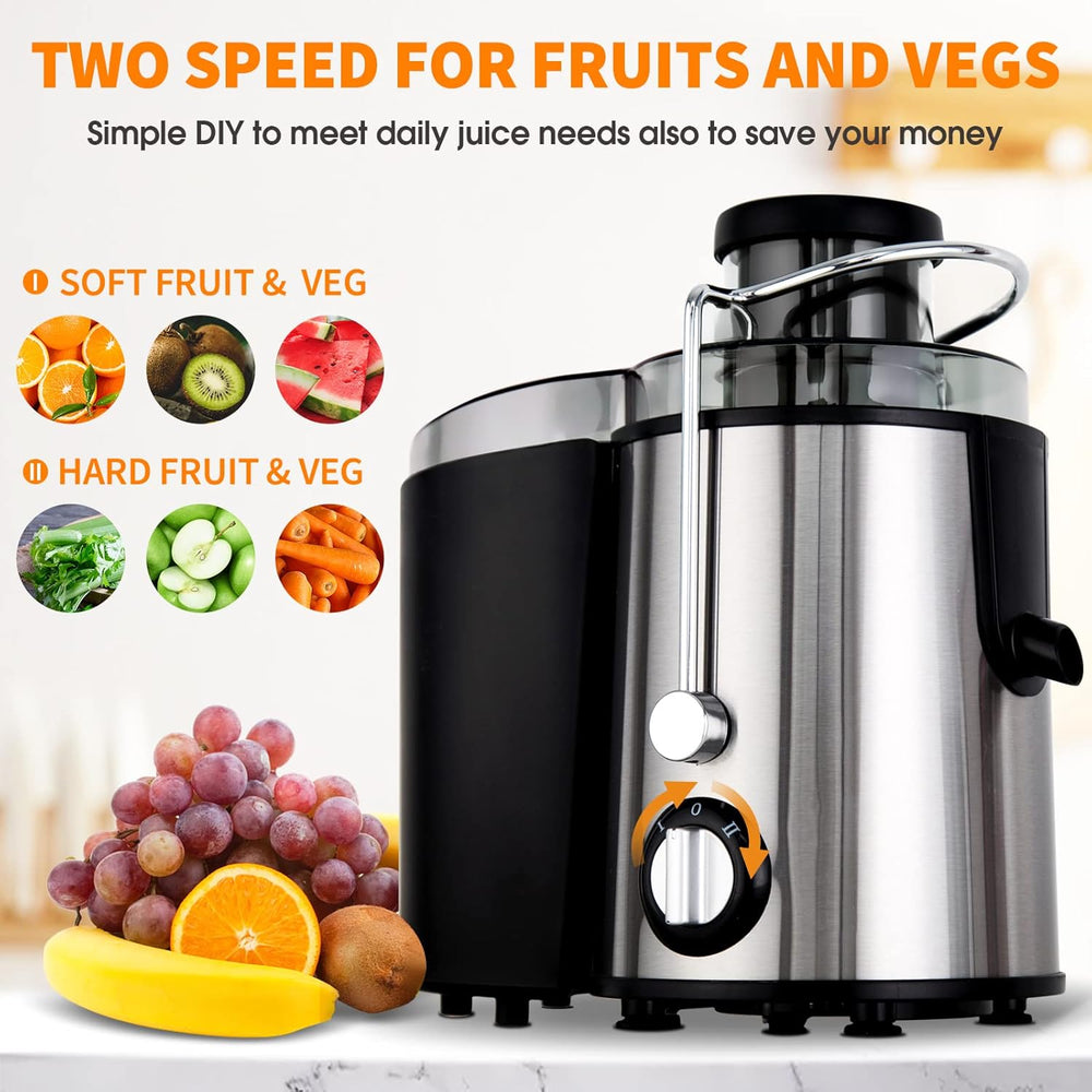 Gezonde drankjes maken met deze snelle BPA-vrije sapmaker. Cold press juicer voor voedzaam vers fruit- & groentesap.