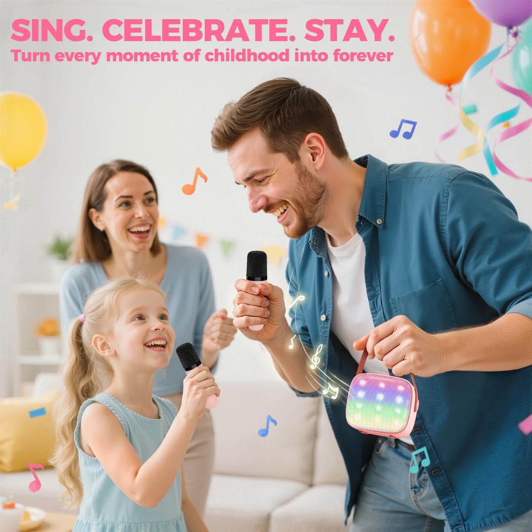 Familieplezier: Veylo draagbare karaoke set met twee draadloze microfoons voor alle leeftijden.
