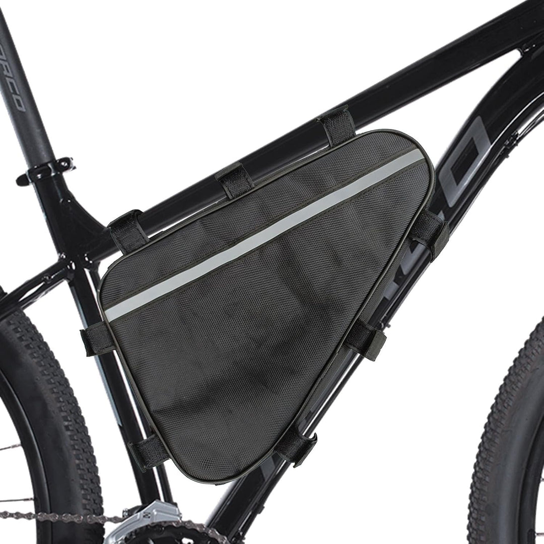 Driehoekige batterijtas voor elektrische fiets. Waterdicht, duurzaam oxford stof, perfecte accu bescherming e-bike.