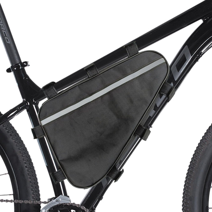 Driehoekige batterijtas voor elektrische fiets. Waterdicht, duurzaam oxford stof, perfecte accu bescherming e-bike.