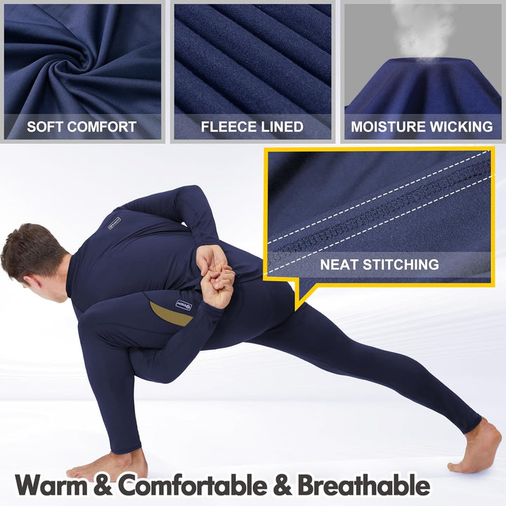 Comfortabele en warme thermische basislaag voor heren.