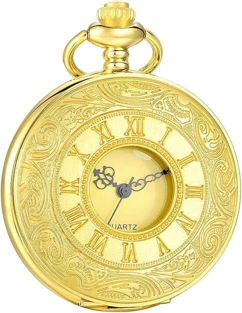 Gegraveerd vintage zakhorloge, een elegant geschenk voor hem of haar.