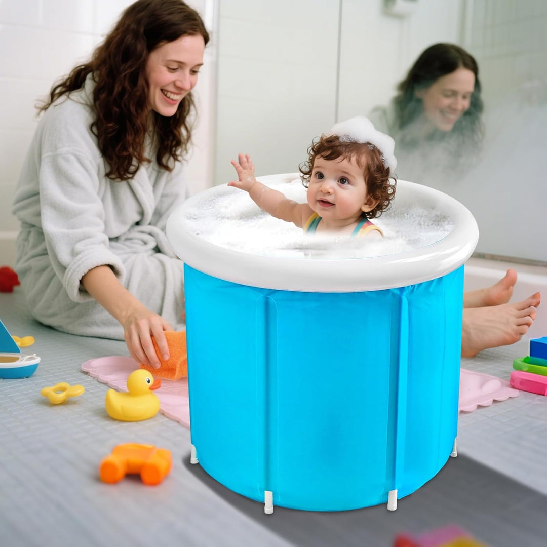 Geniet van ontspanning met dit draagbare opvouwbare bad Eloria. Lekvrij en compact voor volwassenen en kinderen.