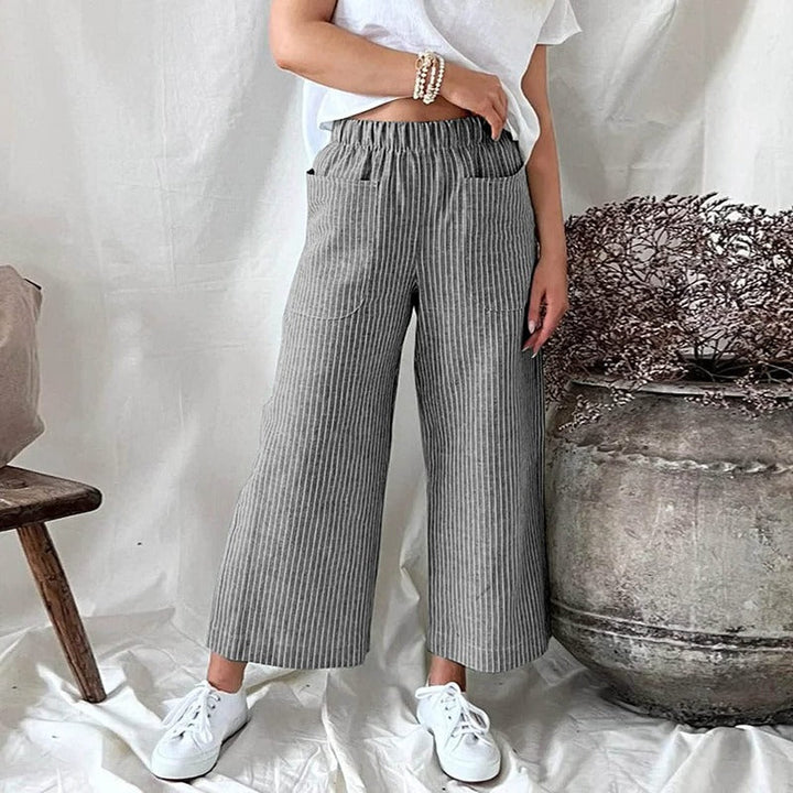 Dames zomerbroek: comfortabel, stijlvol en veelzijdig. Ideaal als casual kleding met hoge taille voor de zomer.