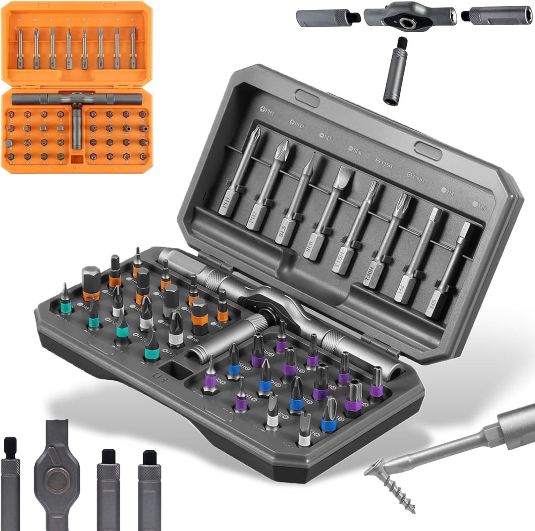 42-in-1 magnetische precisie schroevendraaierset voor elektronica & huishoudelijke reparaties.