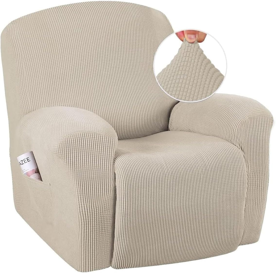 Stretch relaxstoelhoes CoverFlex vernieuwt en beschermt uw stoel in de woonkamer. Ideaal voor meubelbescherming.