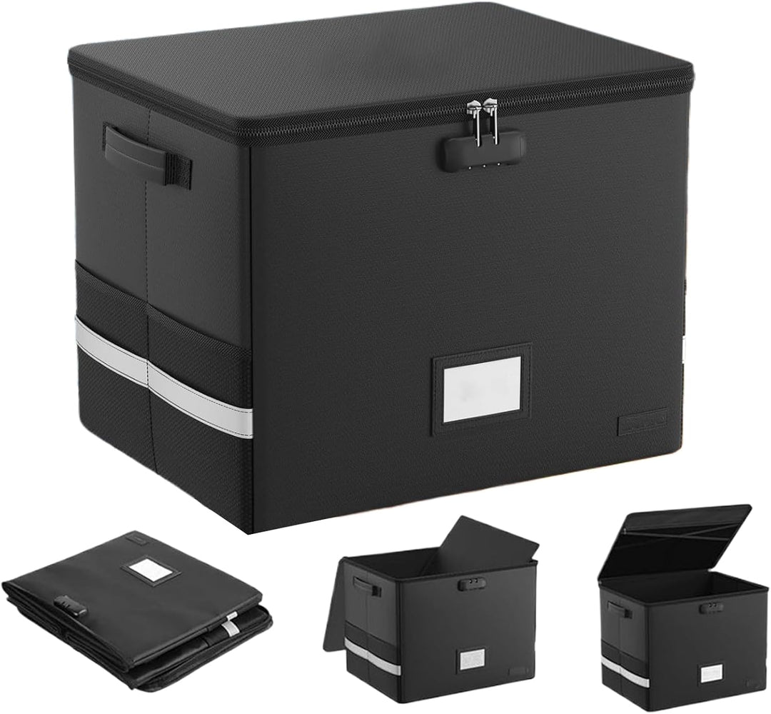 Vuurvaste & waterdichte opbergdoos voor meer dan 150 vinylplaten van 12 inch. Perfecte platenopslag.
