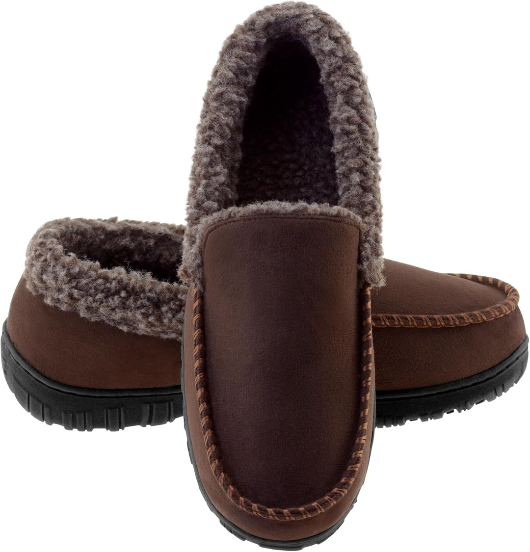 Grijze Lennox heren instappers, comfortabele mocassins met zachte warme voering.