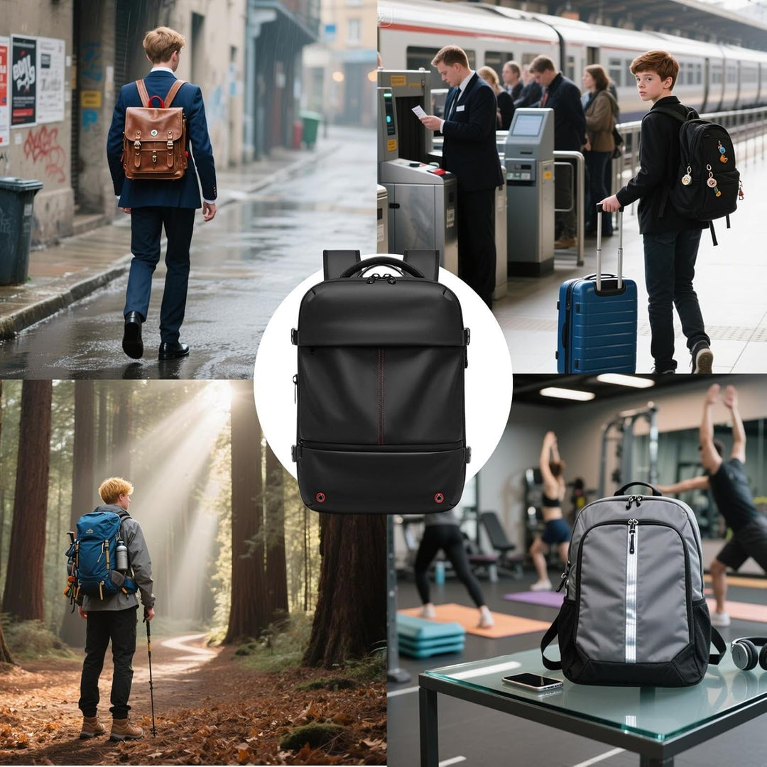 Arvid backpack voor kamperen, waterdicht, antidiefstal en uitbreidbaar.