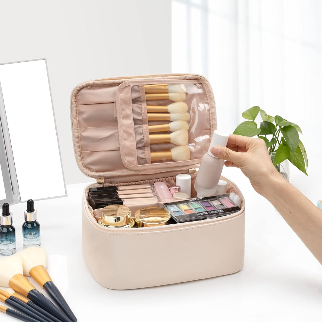 Handige beauty organizer met rits, speciaal ontworpen voor dames en hun make-up.