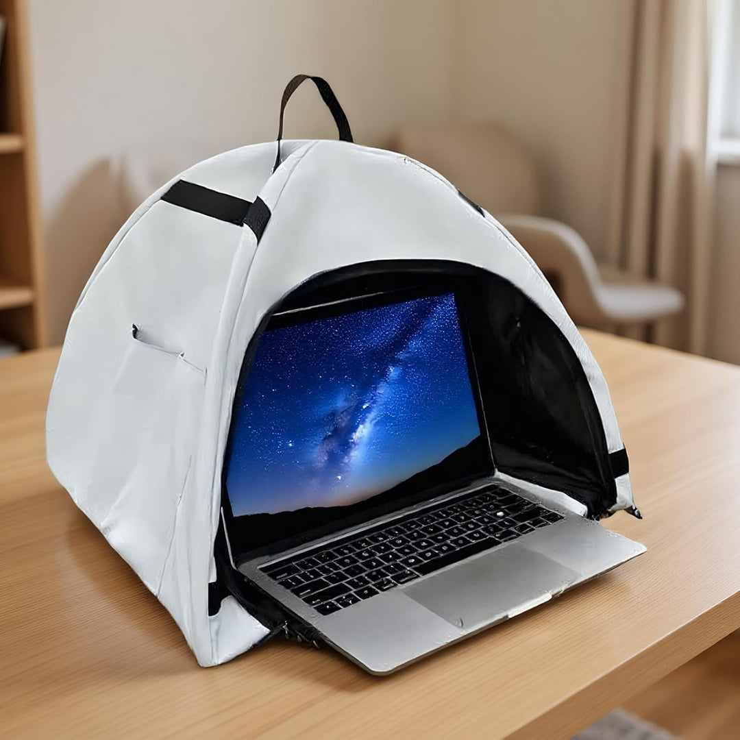 Draagbaar laptop zonnescherm voor 13-16 inch laptops, perfect voor mobiel kantoor & productiviteit buiten.