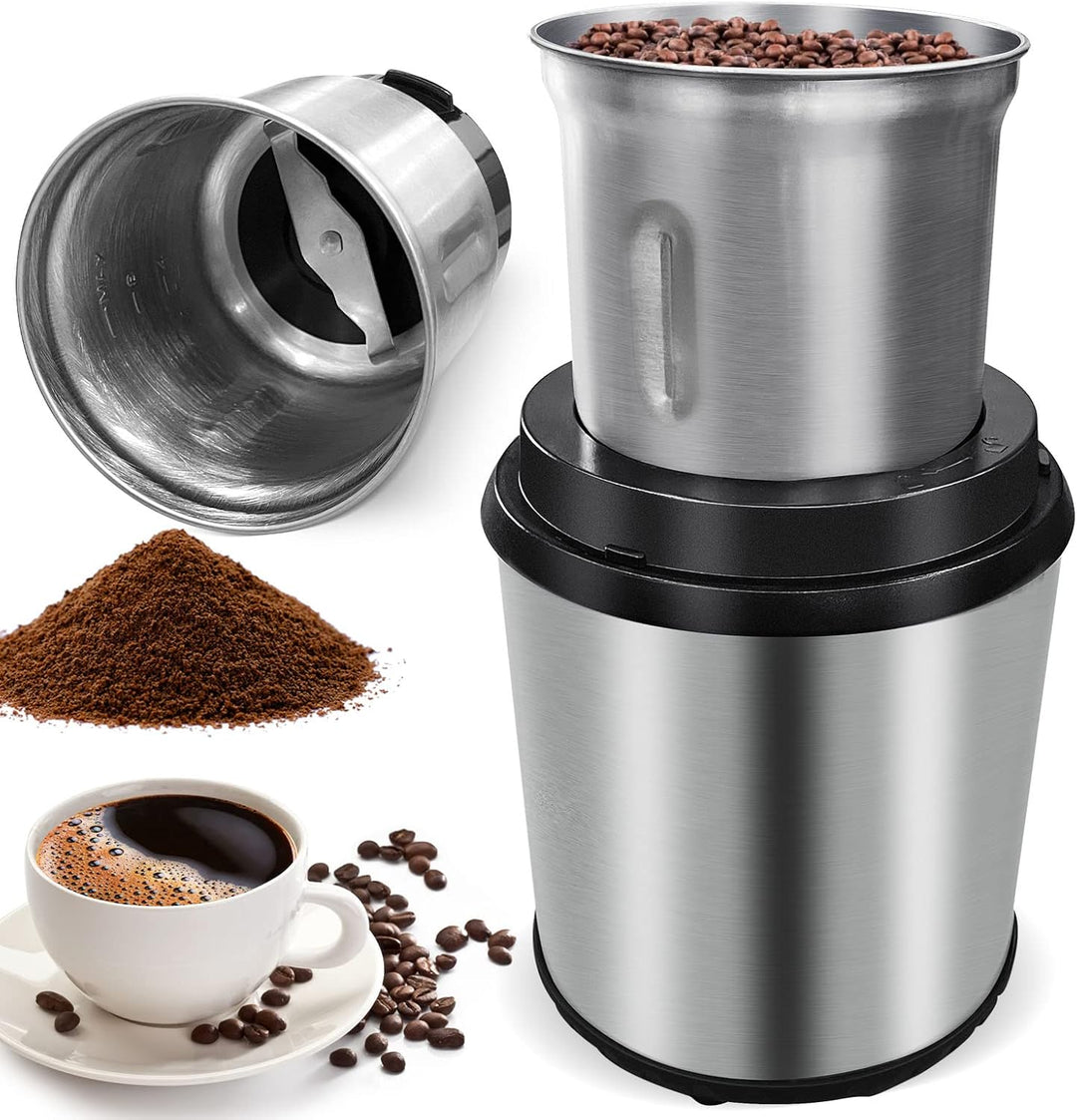 Strakke BrewMate elektrische koffie- en specerijenmaler. Ideaal voor vers malen van koffiebonen en kruiden.