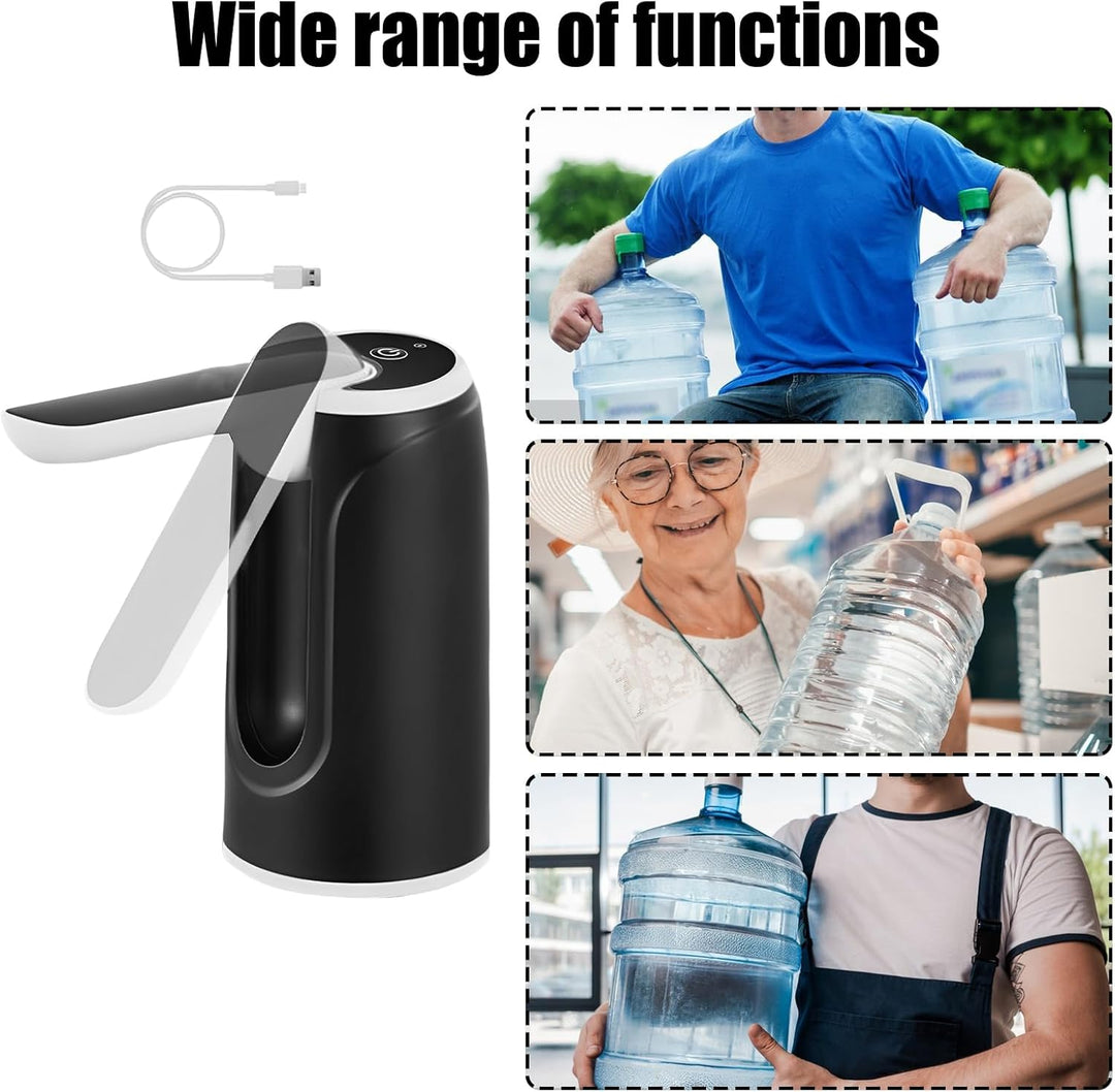 Handige draagbare waterpomp, oplaadbaar via USB, voor eenvoudig en snel toegang tot vers water.