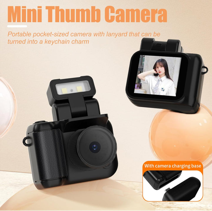 Compacte draagbare 1080p sleutelhanger camera voor snelle video-opnames onderweg, een handige gadget.