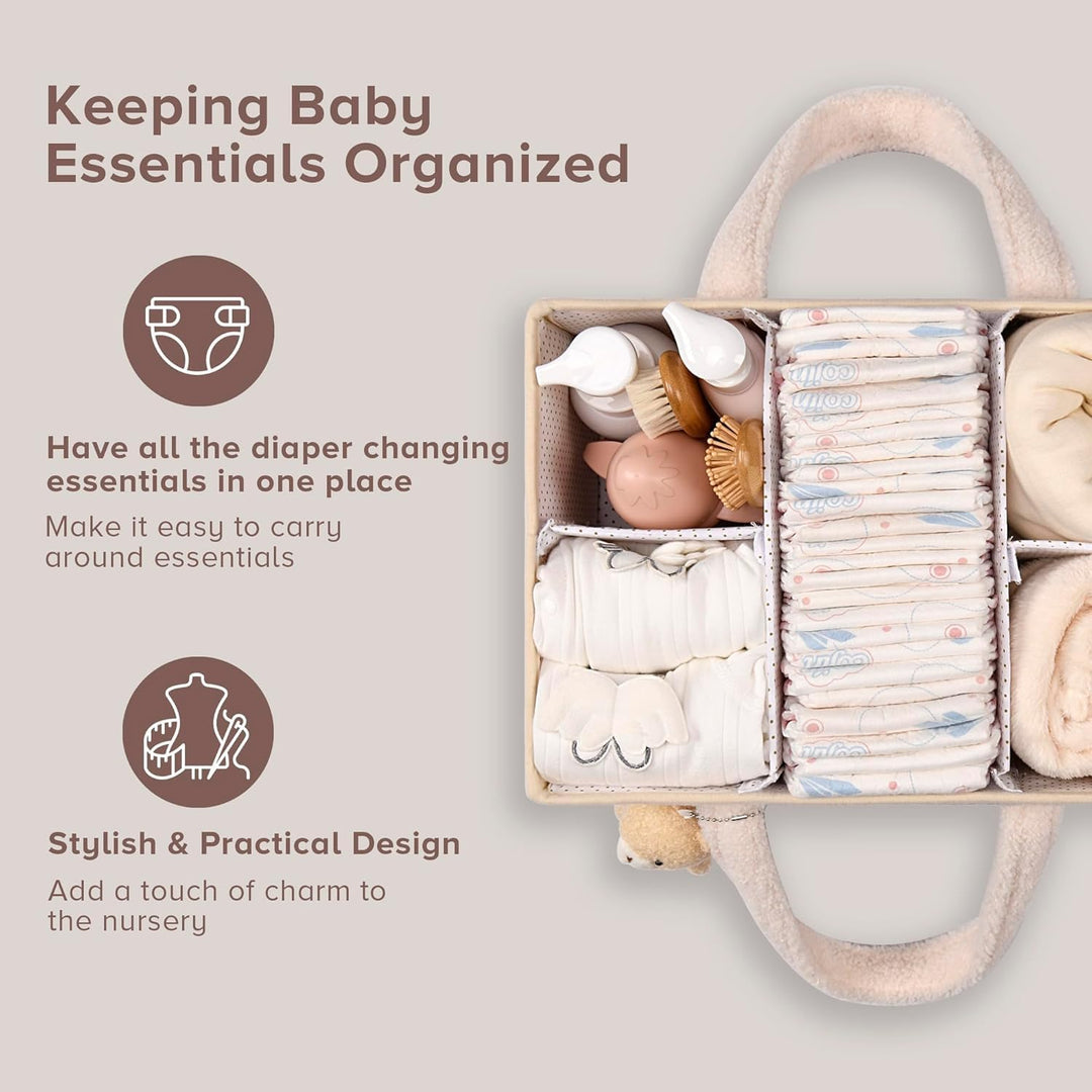 Compacte sherpa organizer voor in de auto, houdt babybenodigdheden netjes geordend.