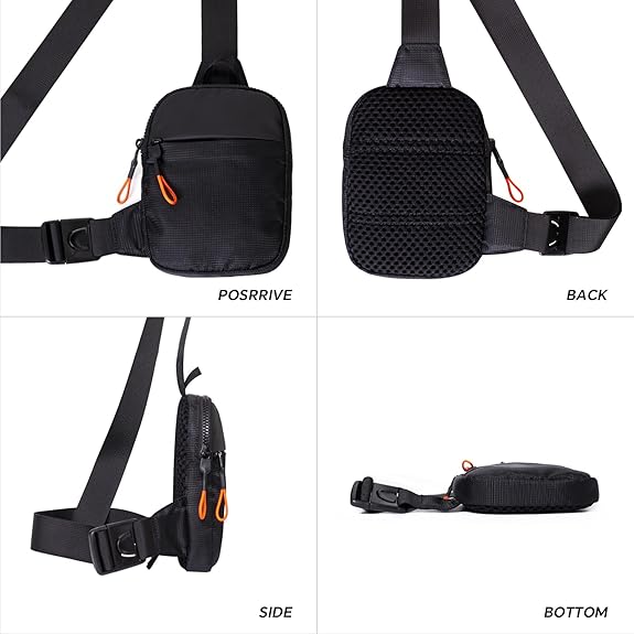 Detail van waterdicht materiaal CrossLite mini sling bag, duurzaam & lichtgewicht voor alle weersomstandigheden.