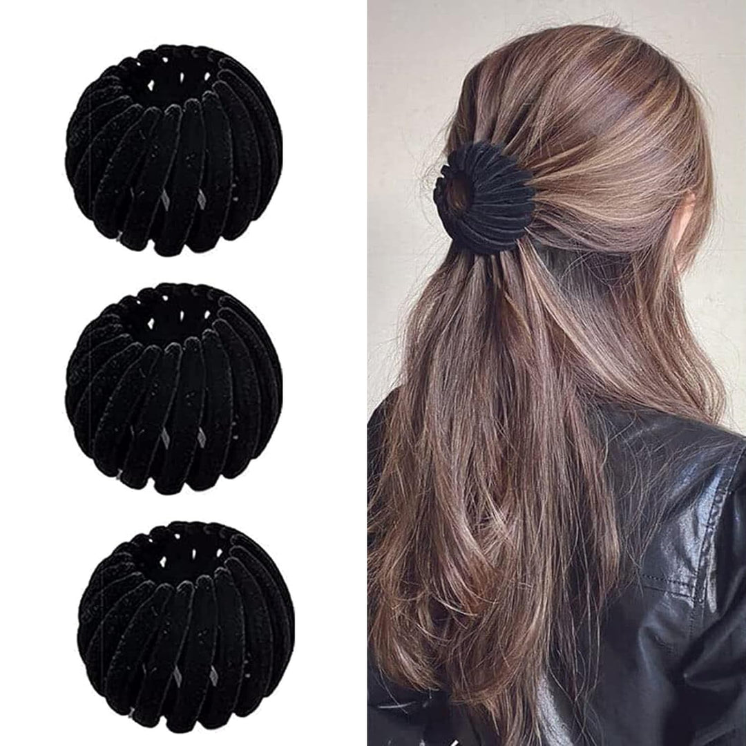 Unieke vogelnest haarclips, set van 3, voor een trendy en stevige haarverzorging.