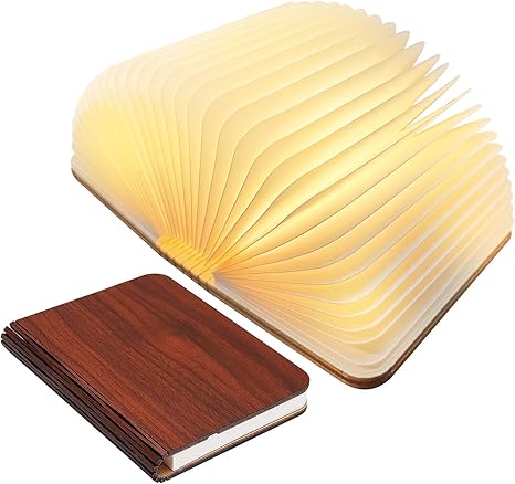 Boekenlamp met LED-verlichting, ideaal voor een gezellige leeshoek of als draadloze interieur decoratie.