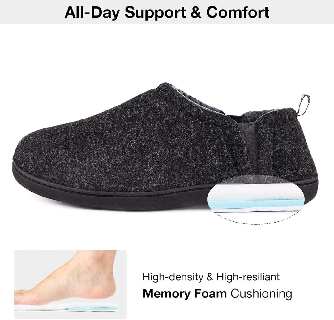 Heren winterpantoffels Noah, zachte en antislip binnenhuis schoenen.