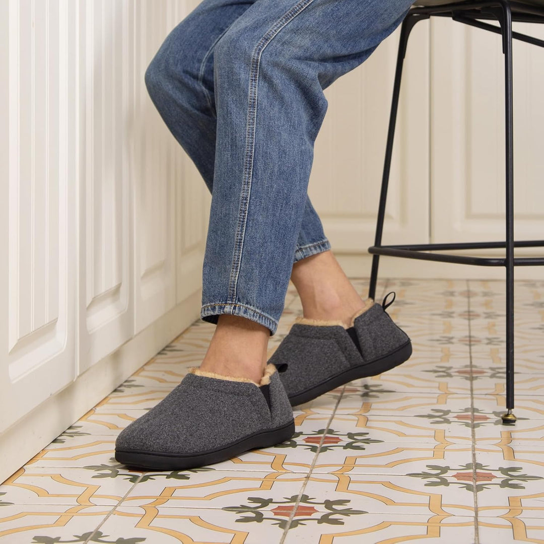 Heren warme winter pantoffels Noah, zacht, antislip en comfortabel thuis.