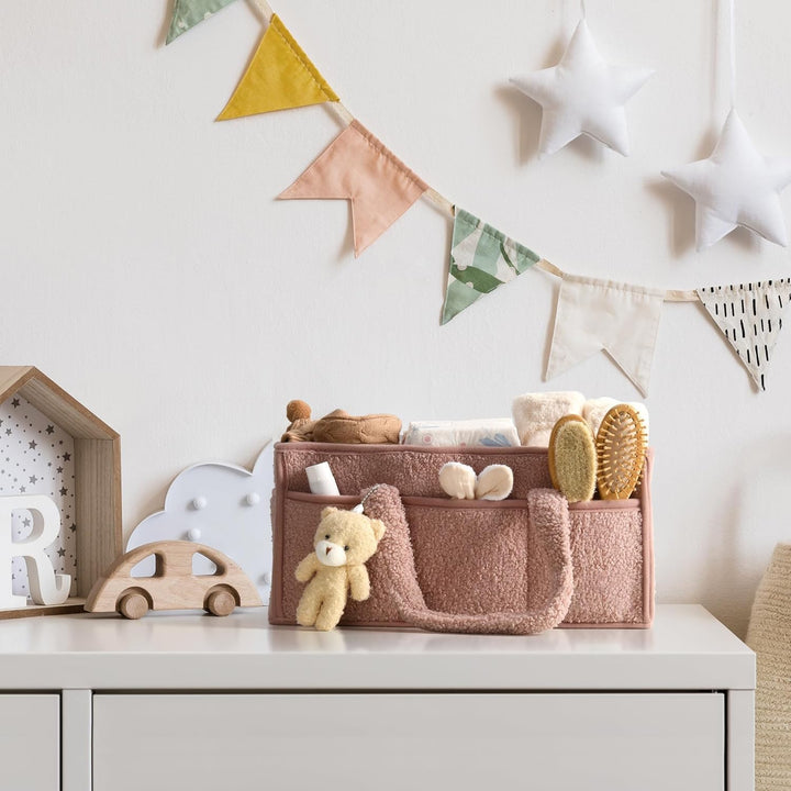 Elvoria sherpa organizer, ontworpen voor gemak en comfort voor baby's en ouders.