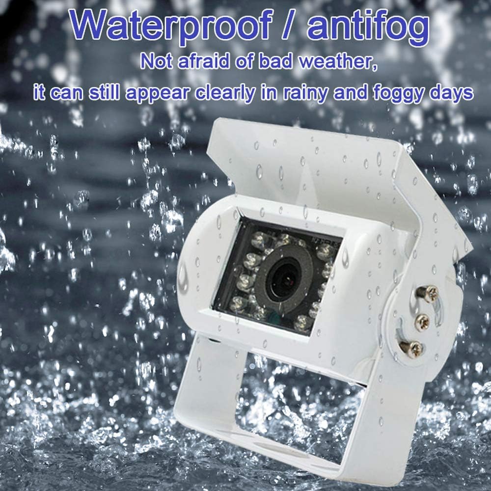 Duurzame IP68 waterdichte achteruitrijcamera voor vrachtwagens en campers. Geschikt voor 12V en 24V.