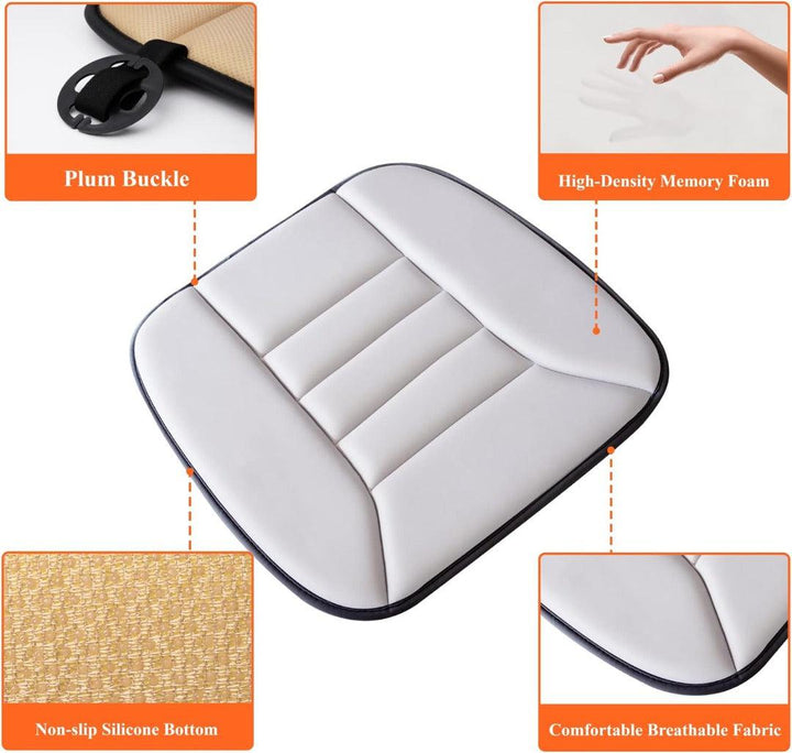 Comfortabel unisex memory foam zitkussen dat rugsteun biedt in elk voertuig.