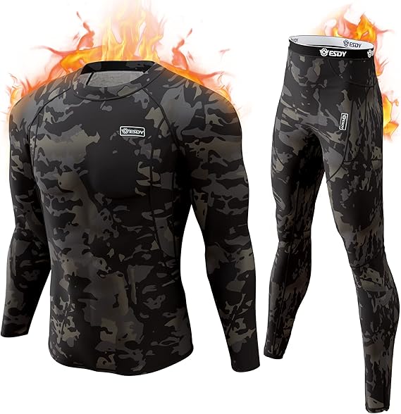 Flexibele heren thermokleding set, voor optimale bewegingsvrijheid.