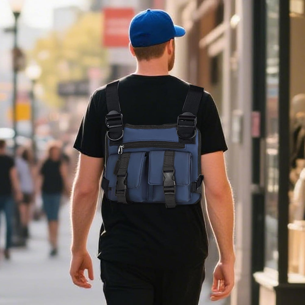 Dravon running vest heren: lichtgewicht en verstelbaar, met handige zakken voor sportbenodigdheden.