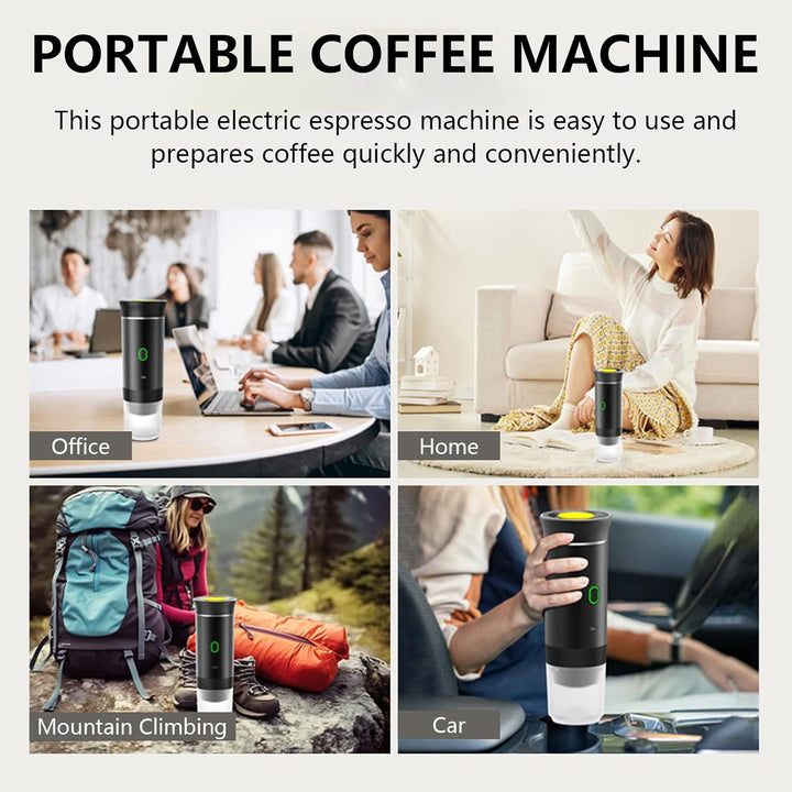 Oplaadbare batterij van de Raverno draagbare espressomachine. Klaar voor je volgende koffieavontuur.