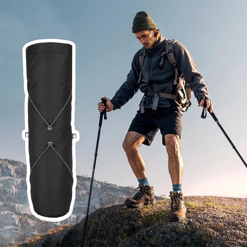 Outdoor quivertas voor trekkingstokken, gemakkelijk te dragen tijdens wandelen en fietsen. Waterbestendig.