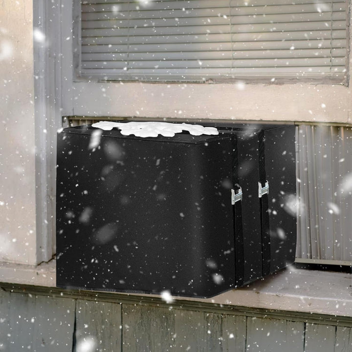 Gemakkelijk te monteren airco beschermhoes voor buitenunit, universele afdekking voor optimale duurzaamheid.