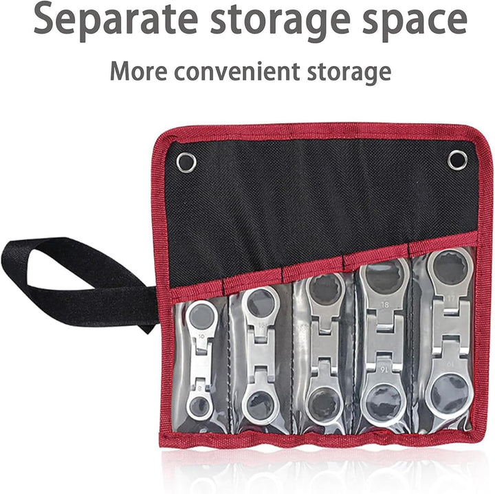 Torvex Double Drive flexibele ratelmoersleutel set van staal, onmisbaar gereedschap voor elke reparatie.