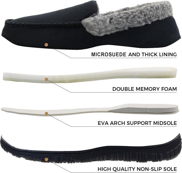 Heren Lennox mocassins, casual stijl met warme voering en antislip voor elke dag.