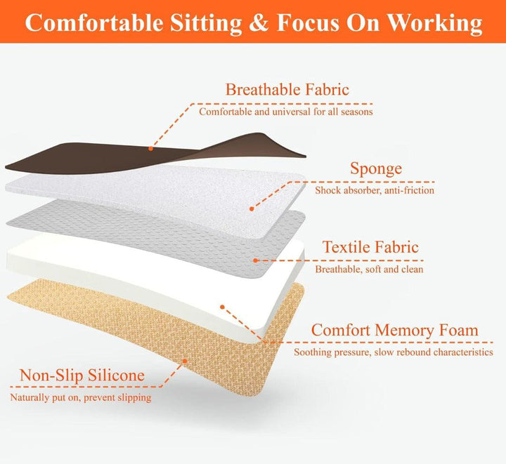 Ondersteunend memory foam autokussen, vermindert drukpunten en verhoogt comfort.