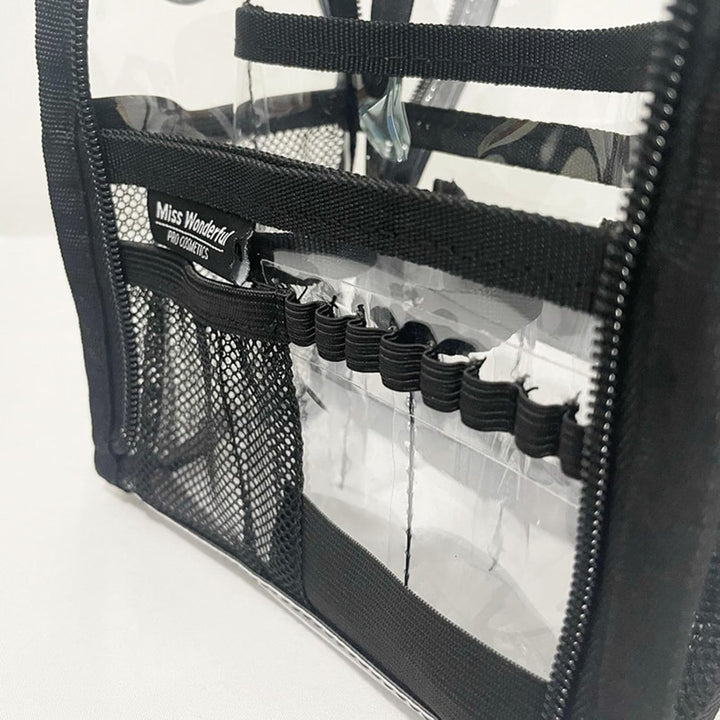 Praktische grote transparante make-up tas voor dagelijks gebruik en organisatie van cosmetica.