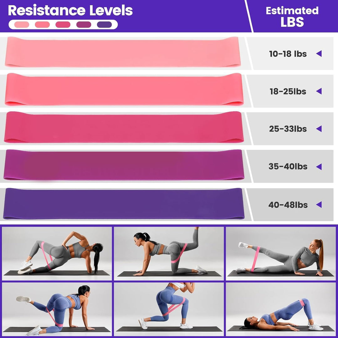 9-delige Pilates kit met antislip sokken, oefenring en weerstandsbanden voor effectieve krachttraining thuis.