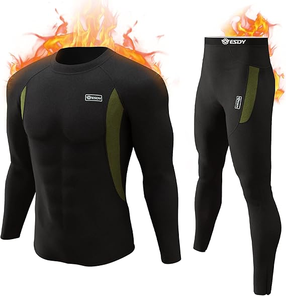 Comfortabele heren thermische set, voelt als een tweede huid.