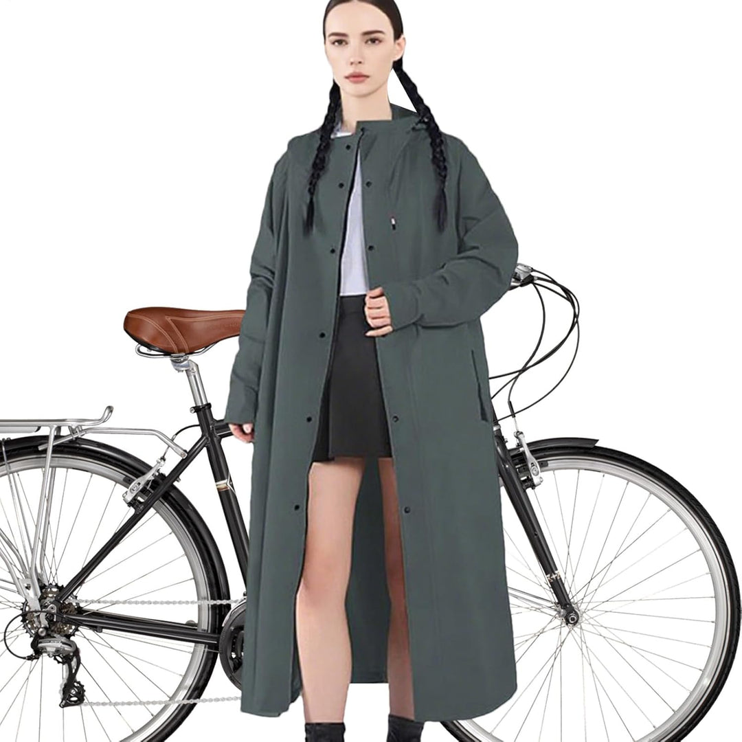 Duurzame lange unisex regenjas, waterdicht en winddicht, ideaal voor outdoor avonturen.