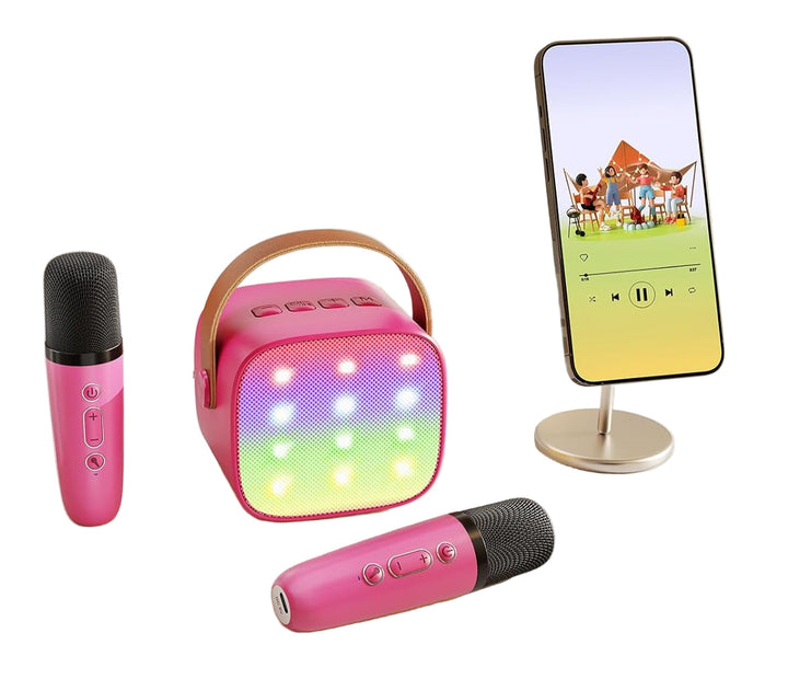 Draadloze karaoke set voor thuis of onderweg; perfect om te zingen met familie en vrienden.