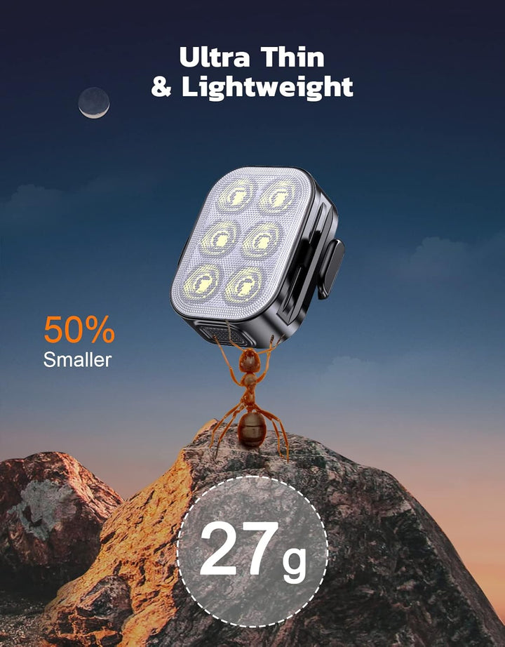 Veilige Ultra Slim fietsverlichting set voor nachtfietsen; compacte, waterdichte LED lampen met hoge zichtbaarheid.