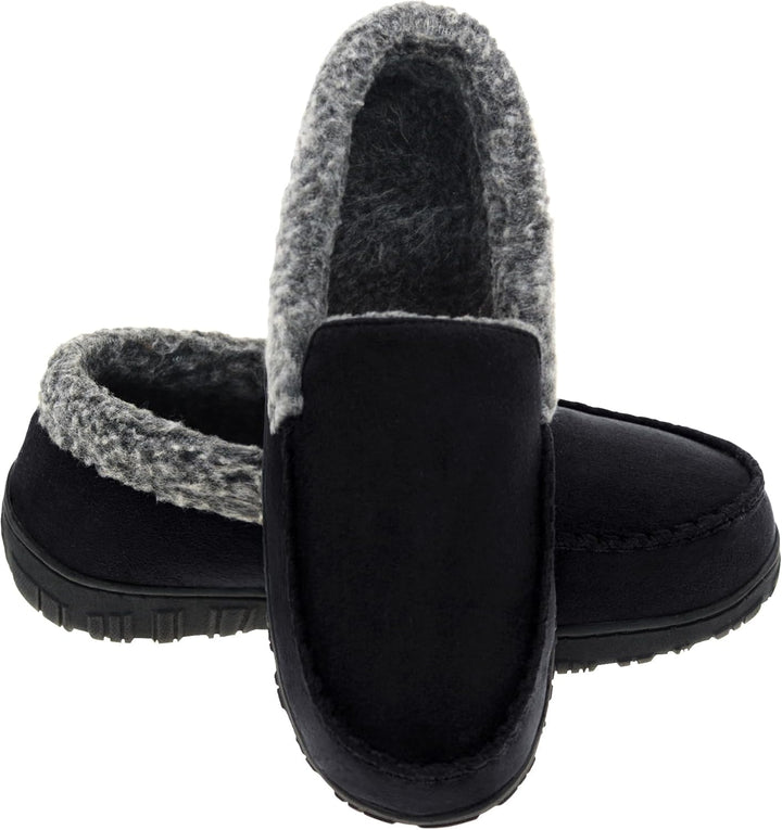 Comfortabele Lennox heren instappers, warme mocassins perfect als huispantoffels.