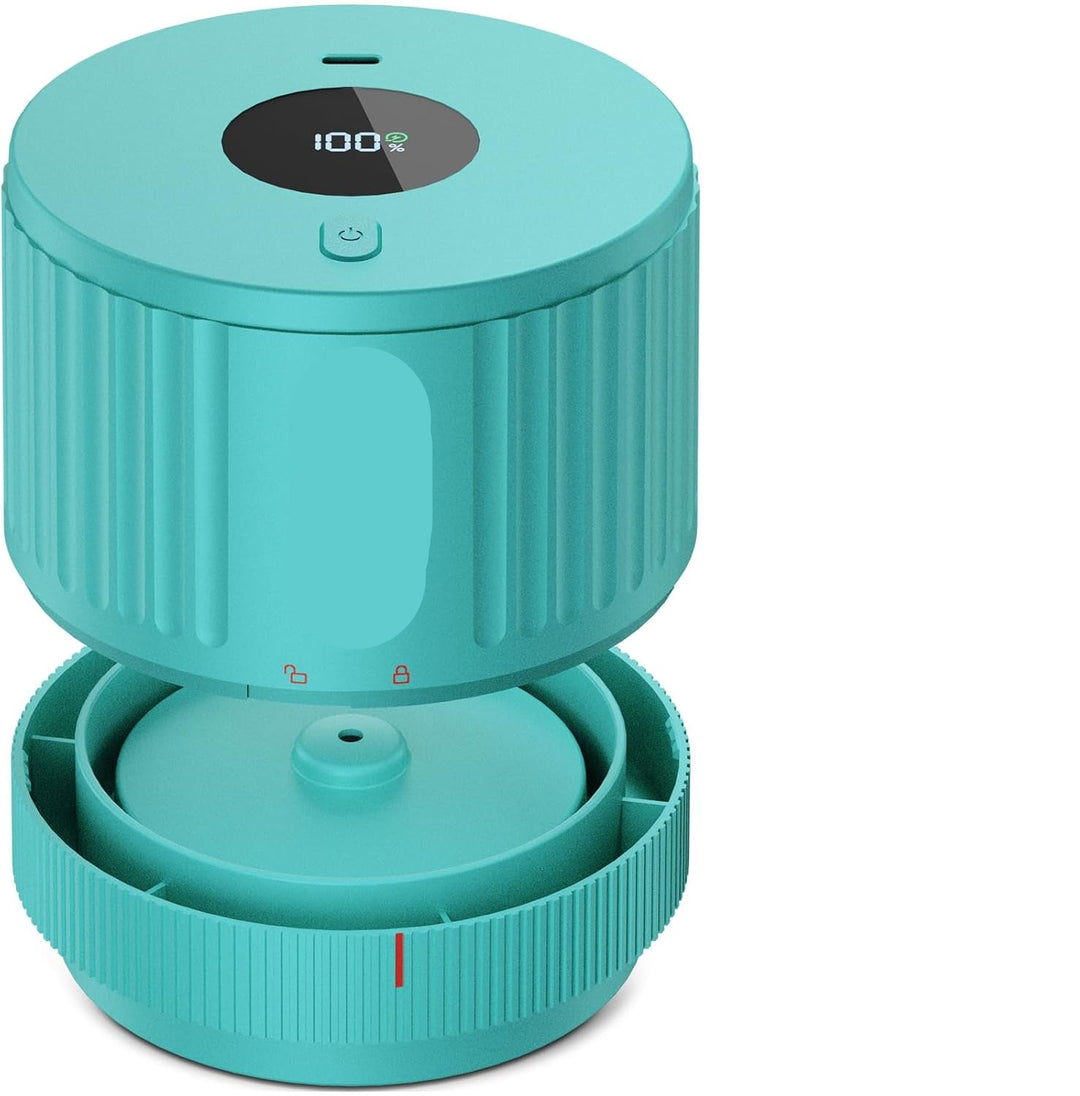 Set: elektrische vacuümsealer met accessoires voor het sealen van Mason Jars thuis.